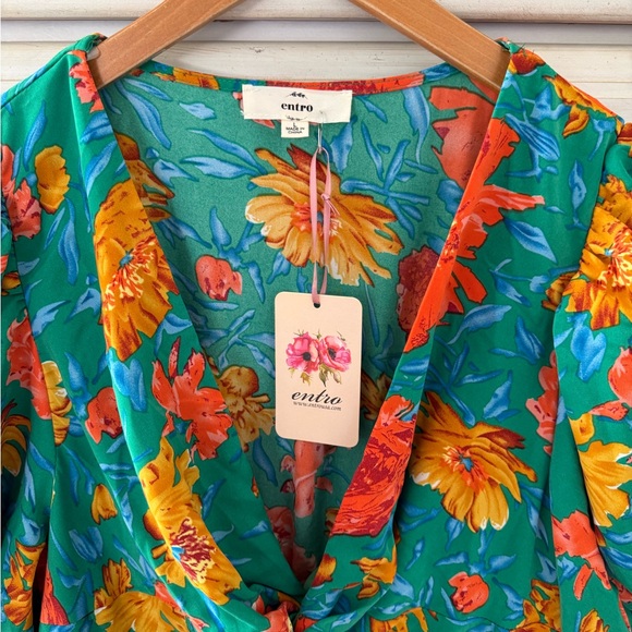 Vici Green Floral Boho Maxi Dress - Picture 3 of 4